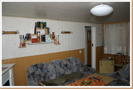 das ganze Zimmer mit Fußbodenheizung